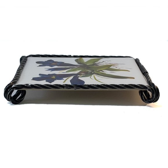 Vintage VILLEROY & BOCH Tile Trivet Blue Floral - Picture 8 of 9